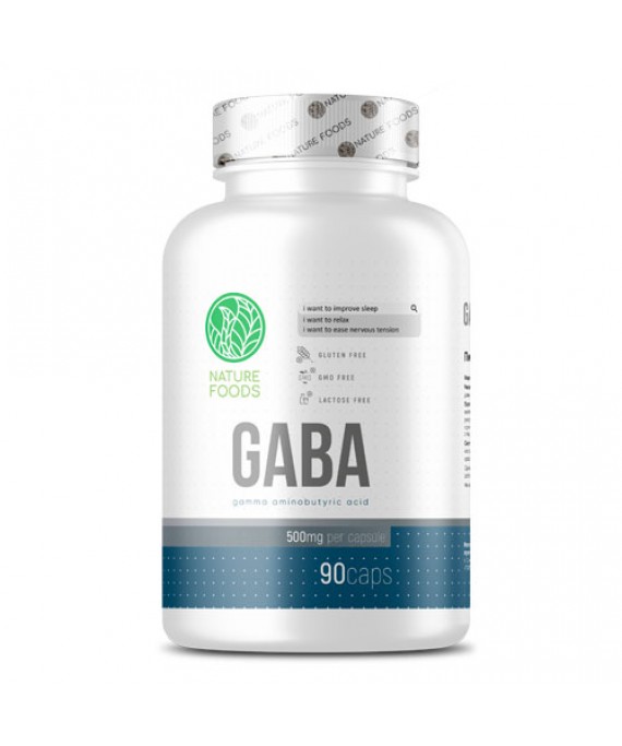 картинка GABA 500mg 90кап (Nature Foods) от магазина ProteinGrad